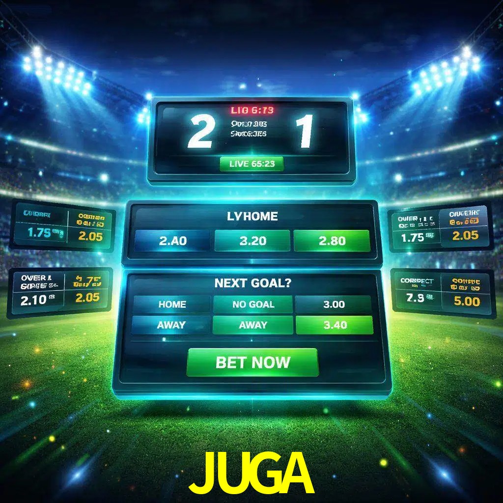 Vista de apuestas en vivo JUGA durante un partido en curso